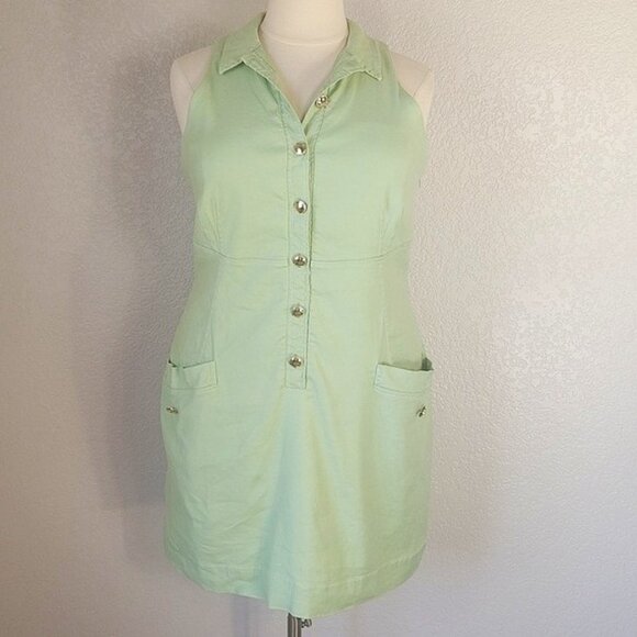 Anthropologie Maeve 2XCollared Button-Front Mini Dress - Picture 3 of 6